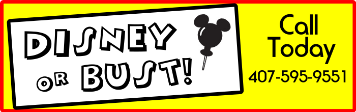 I’m Going to Disney World! Disney or Bust. Call today. 407-595-9551